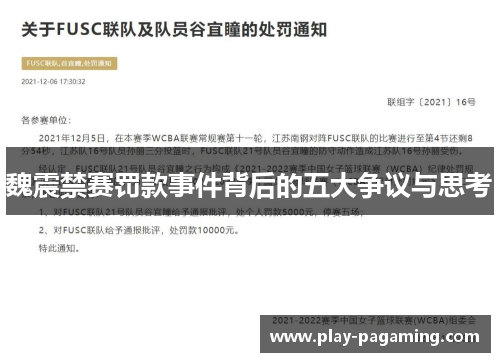 魏震禁赛罚款事件背后的五大争议与思考 魏震禁赛罚款事件背后的五大争议与思考